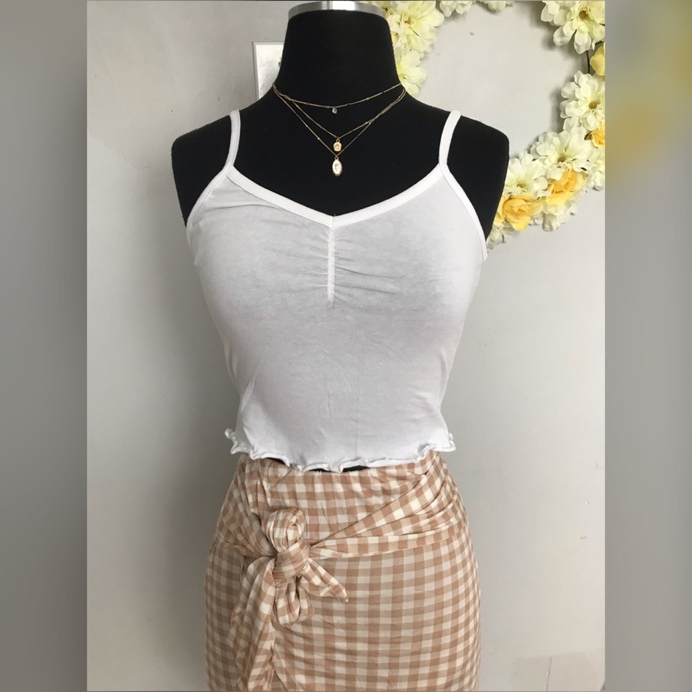 Discovery White Camisole Crop Top